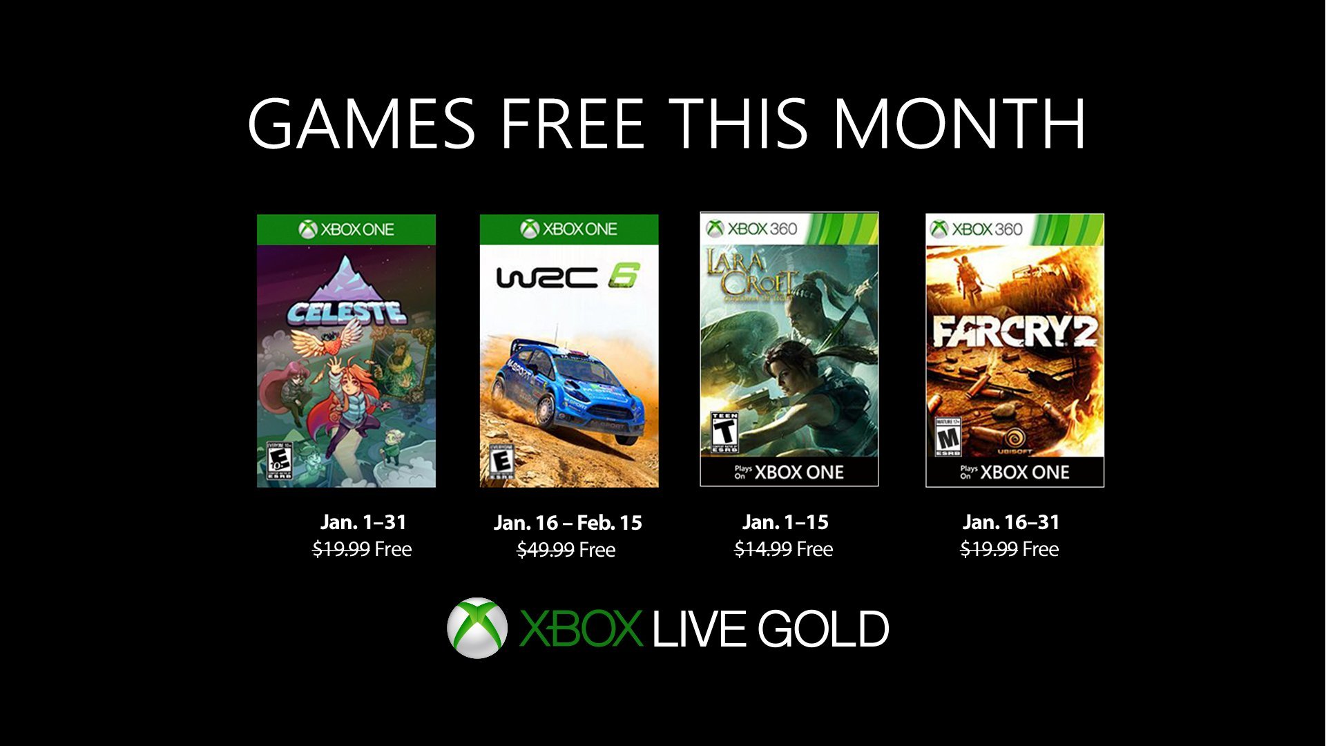 بازی‌های رایگان ماه ژانویه Xbox برای کاربران Gold مشخص شدند