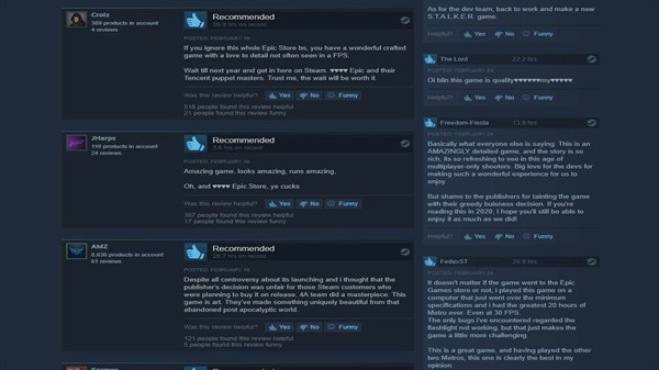 Metro Exodus بازخوردهای زیادی را از طرف کاربران Steam ذریافت کرده است